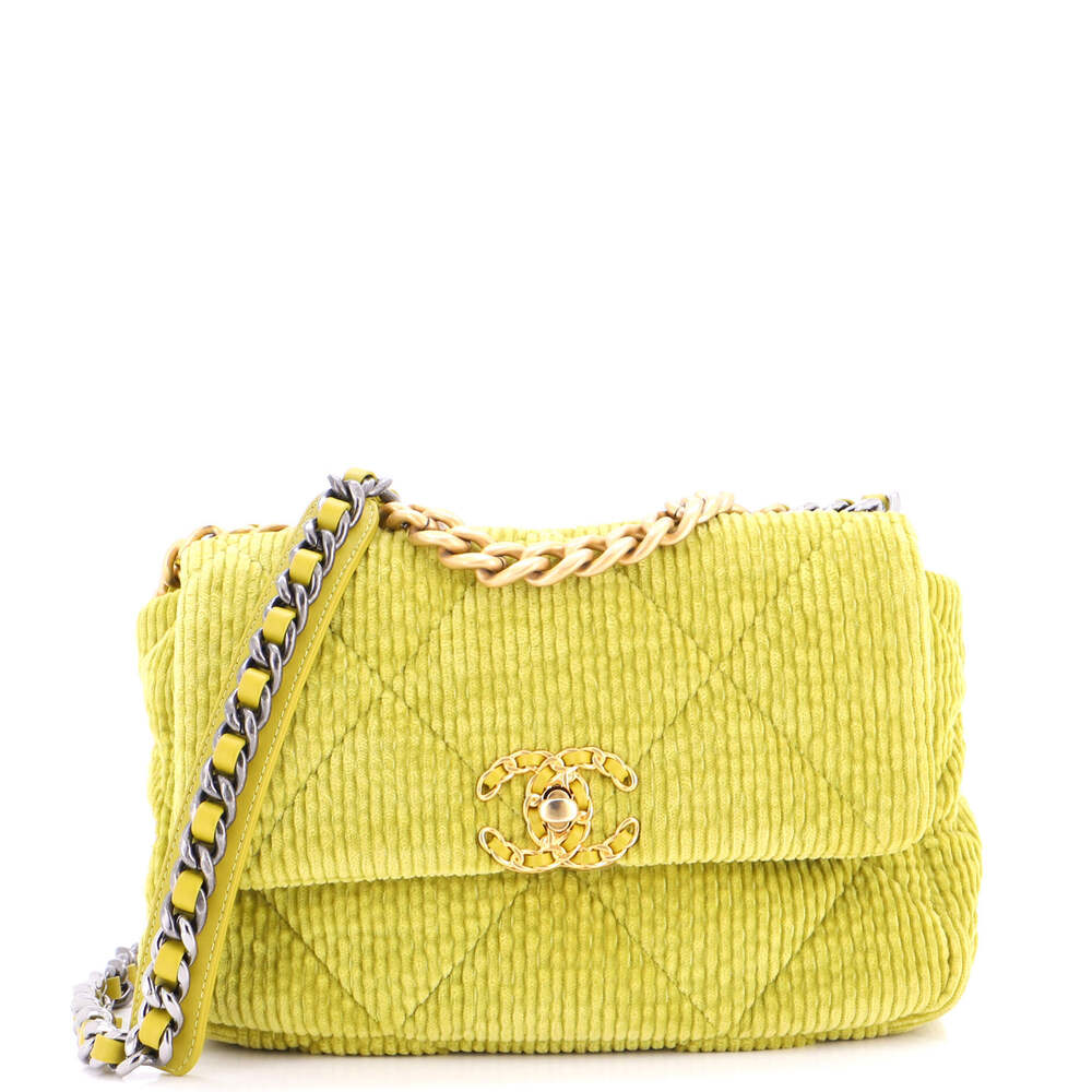 Chanel Medium 19 Flap Bag Quilted Corduroy